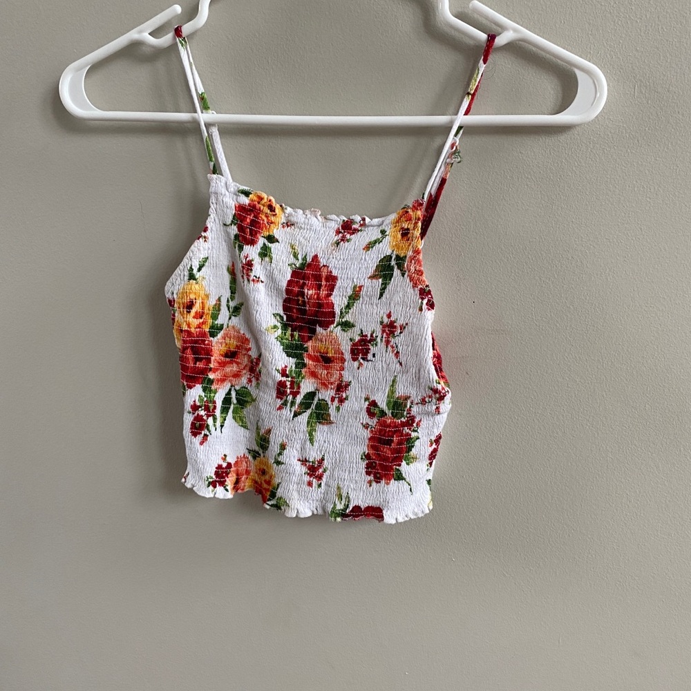cropped flower tank top - Picture 1 of 2